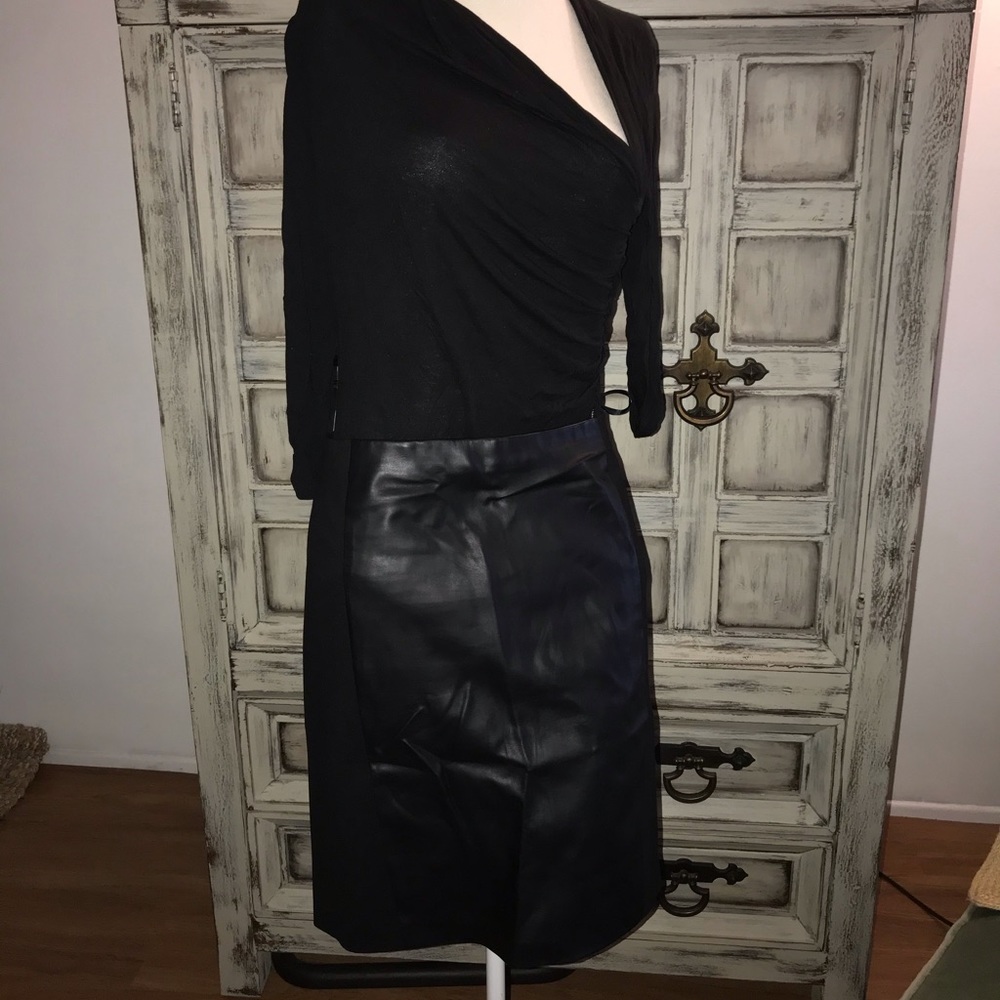 Lauren Ralph Lauren Black pleather skirt